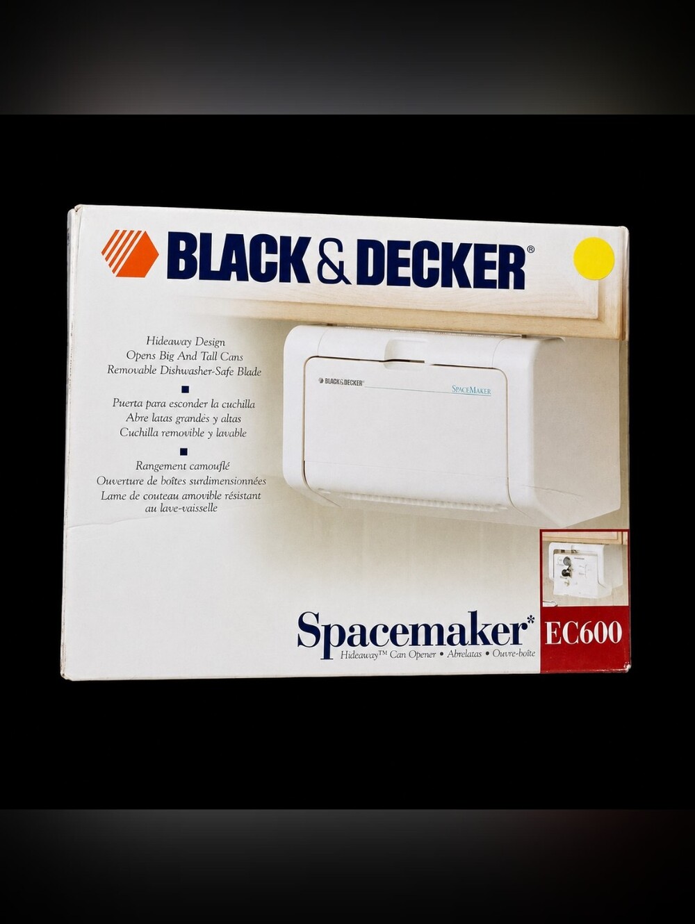 SEALED NEW Black & Decker Spacemaker Can Opener EC600 Under Cabinet Hideaway